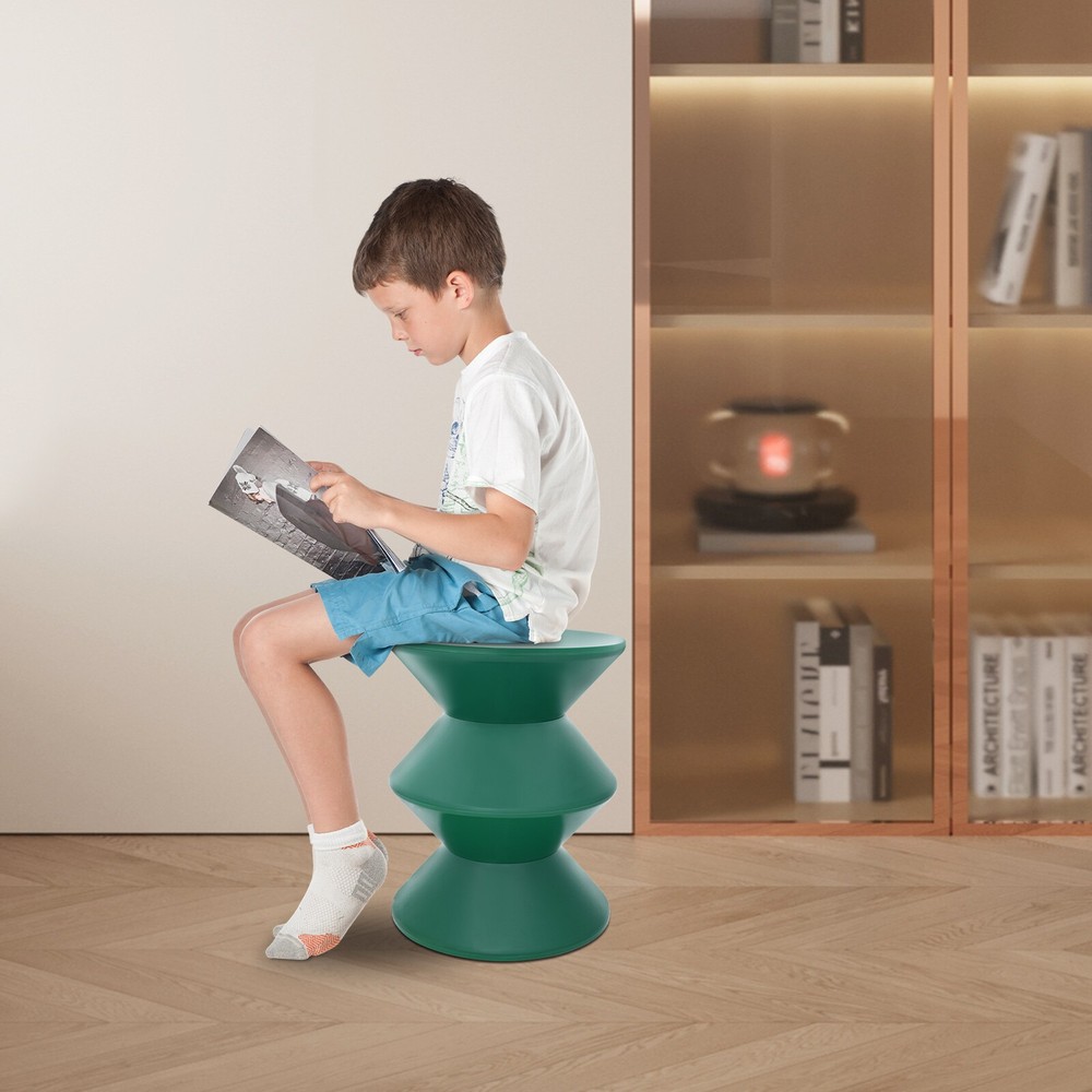 Green Side Table, PET Sofa Side Table, Modern Round End Table for Indoor Use