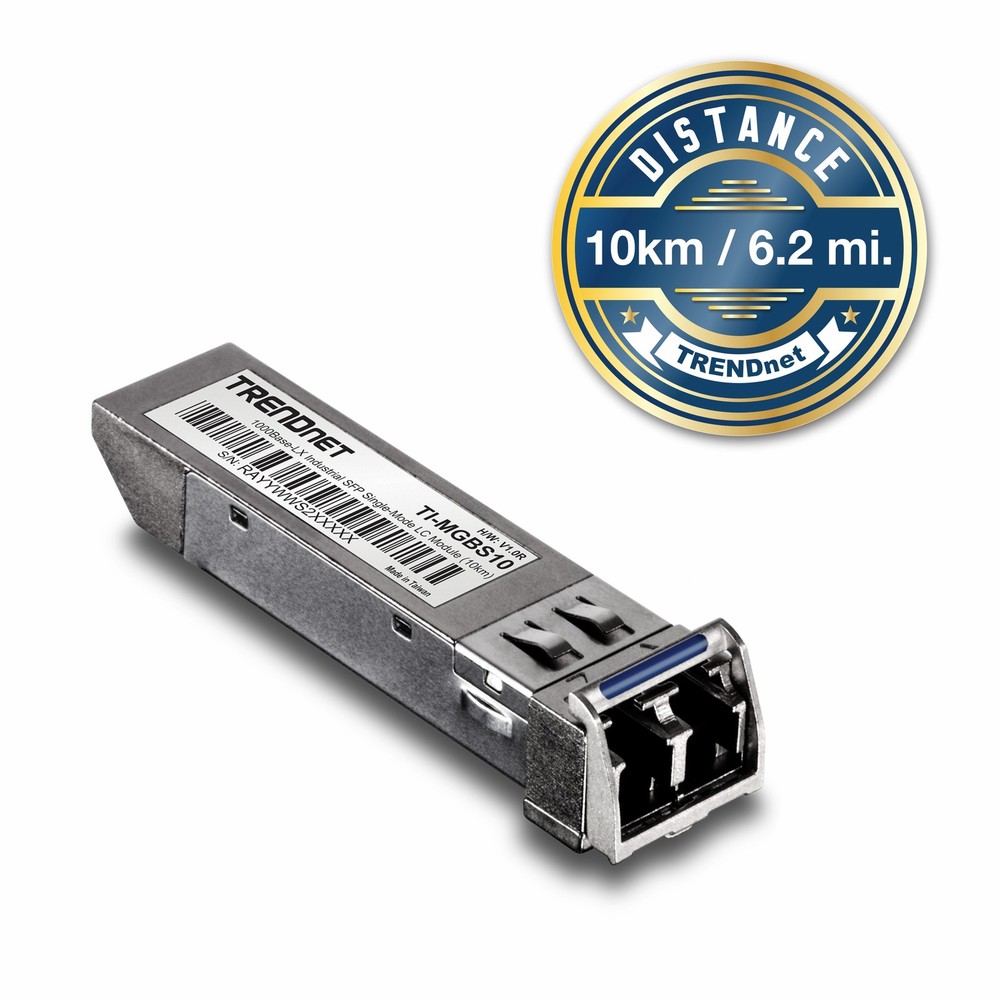 TRENDnet TI-MGBS10 Hardened Mini-GBIC Single-Mode LC Module (10KM)