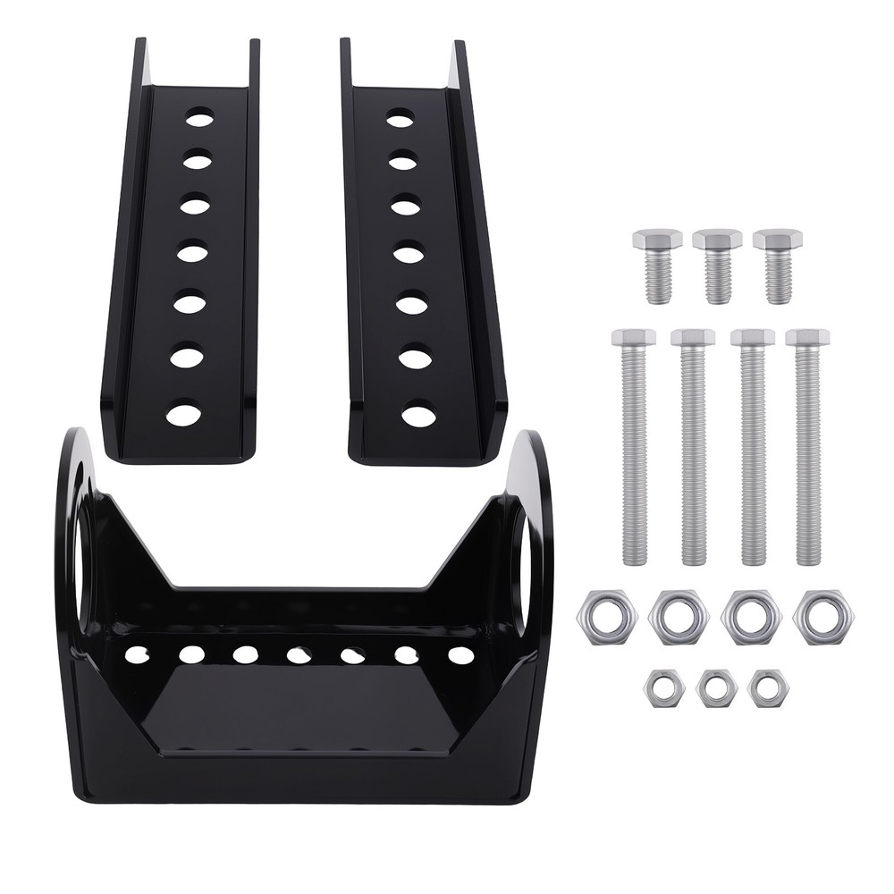 Side Mount Trailer Jack Bracket Kit Steel 3-Bolt Pattern A-Frame Design