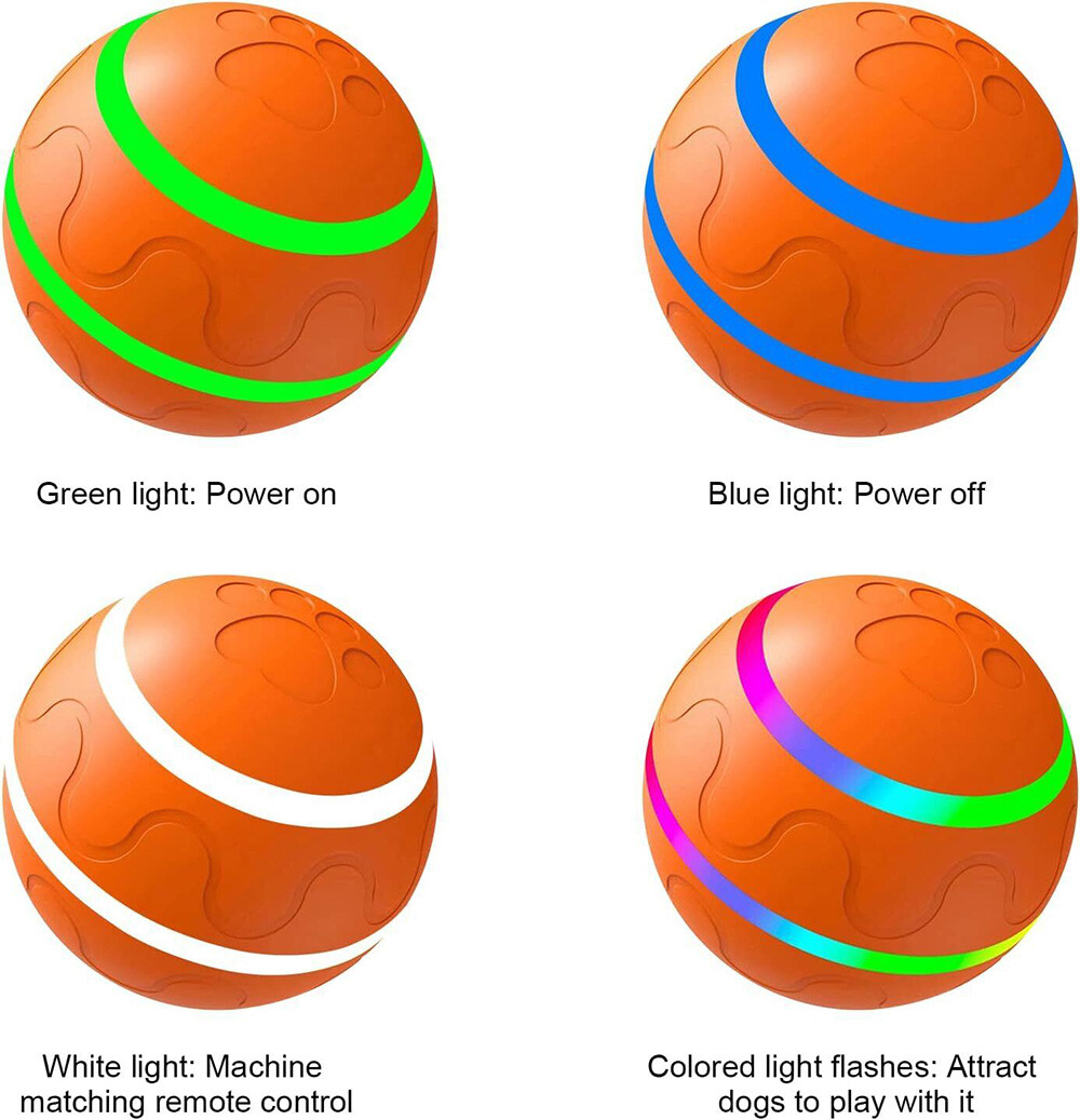 Peppy Pet Ball for Dogs with Remote Control Interactive Dog Ball Toy LED Flash