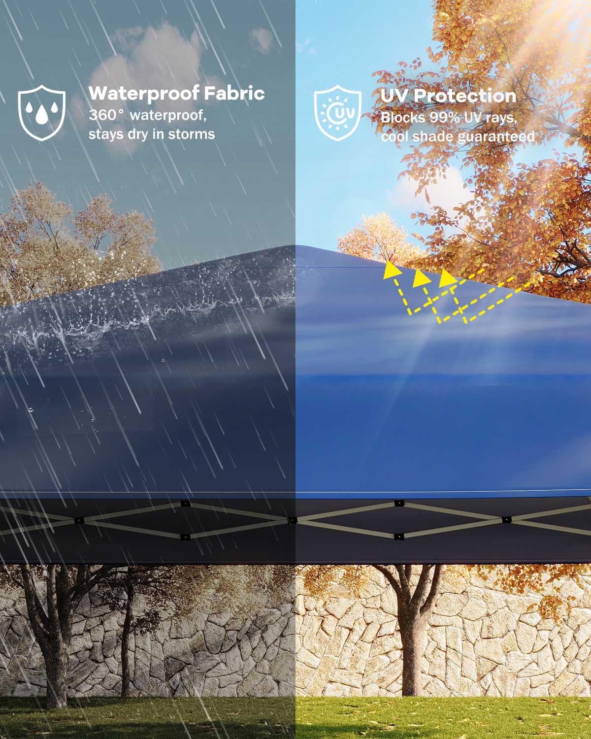 10 x 10 FT Pop Up Canopy, Outdoor Canopy Tent with Carry Bag & 4 SandBags