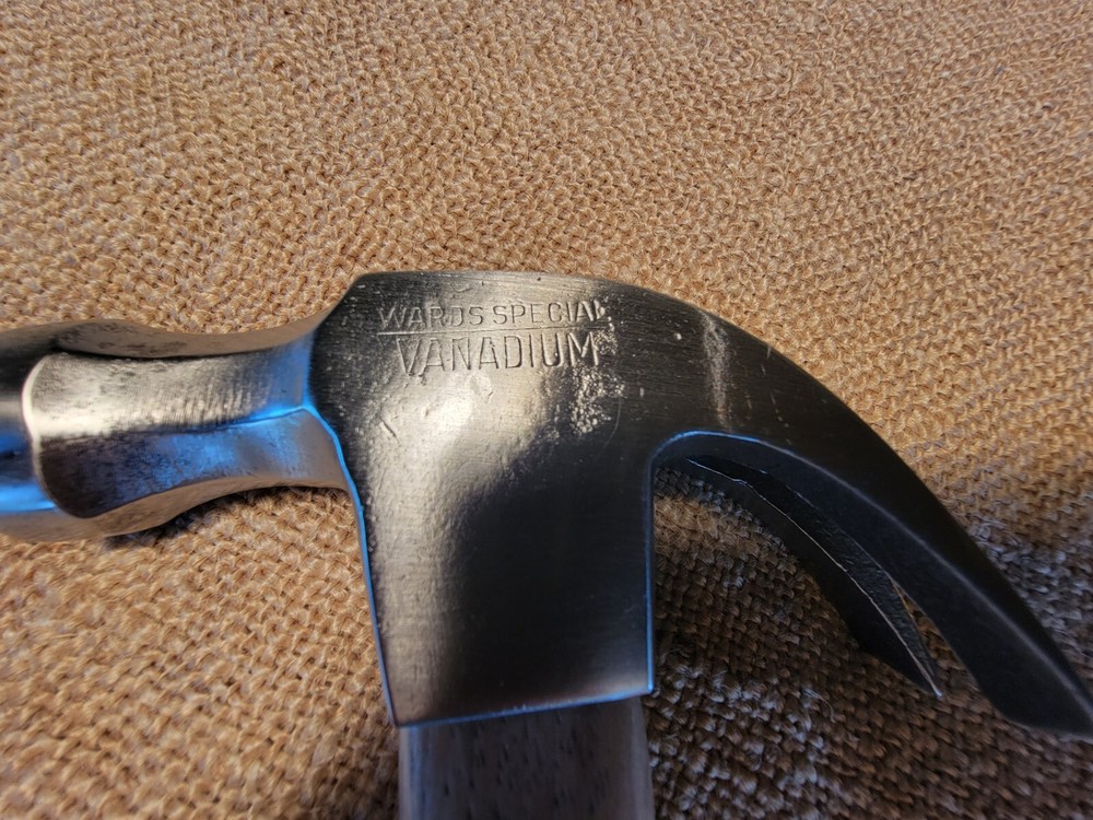 Vintage WARDS MASTER VANADIUM Curved Claw Hammer with New Handle