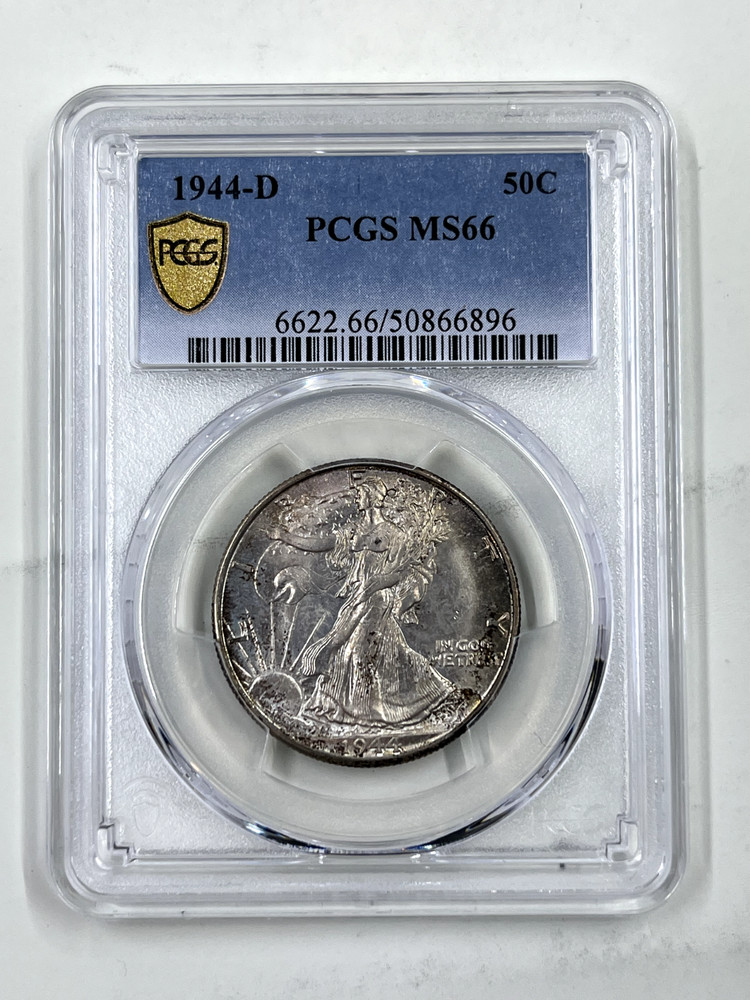 1944 D 50C PCGS MS66 Walking Liberty