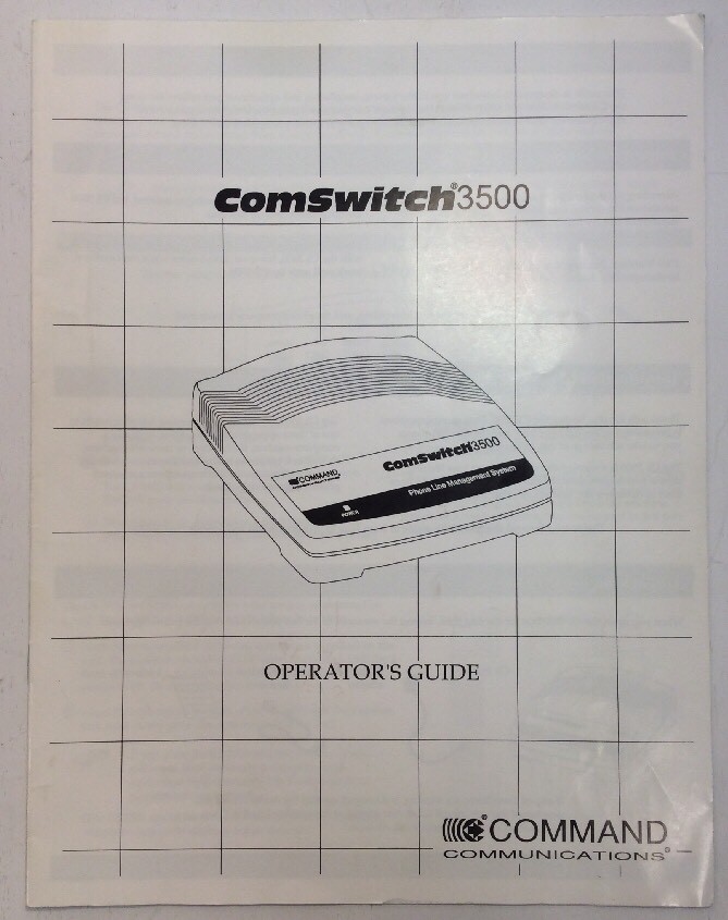 ComSwitch 3500 Operator’s Guide Command Communications PreownedBook.com