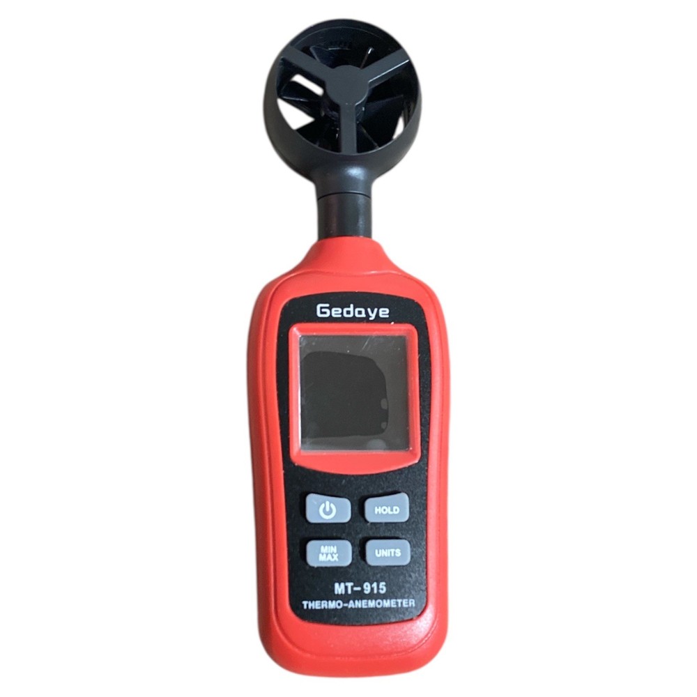 Gedaye Handheld Digital Anemometer Wind Speed Meter Temperature Max Min