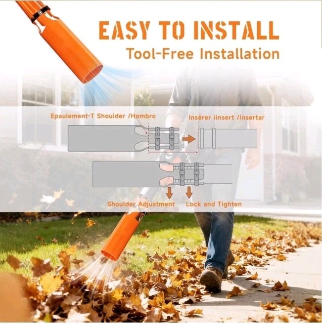 2 Pack Leaf Blower Air Booster, Universal High-Speed Cyclone Nozzle...