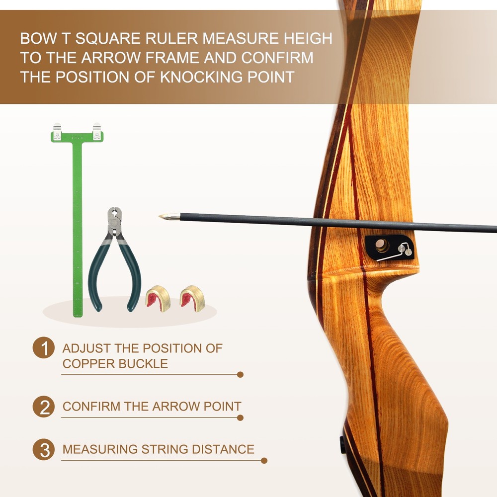 Archery Bow Square 33x9mm for Recurve Compound Bowstrings Archery Green