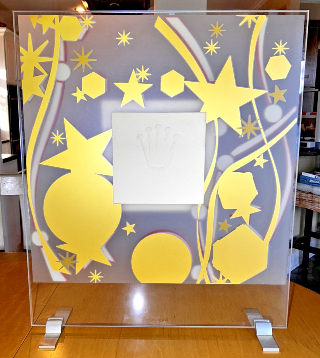 ROLEX STANDING RED AND GOLD CELEBRATION ADVERTISING DISPLAY ADVERTISEMENT