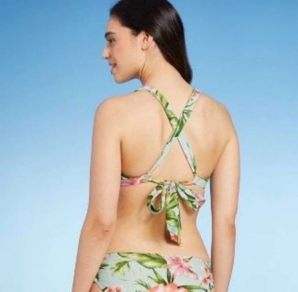 kona sol floral 2 bikini swimsuit small