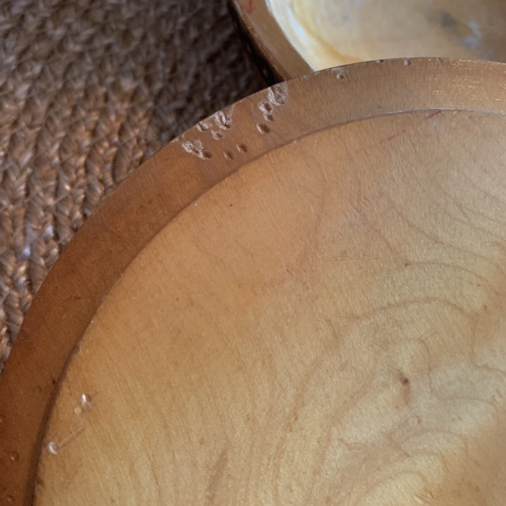 Vintage Wood Round Box