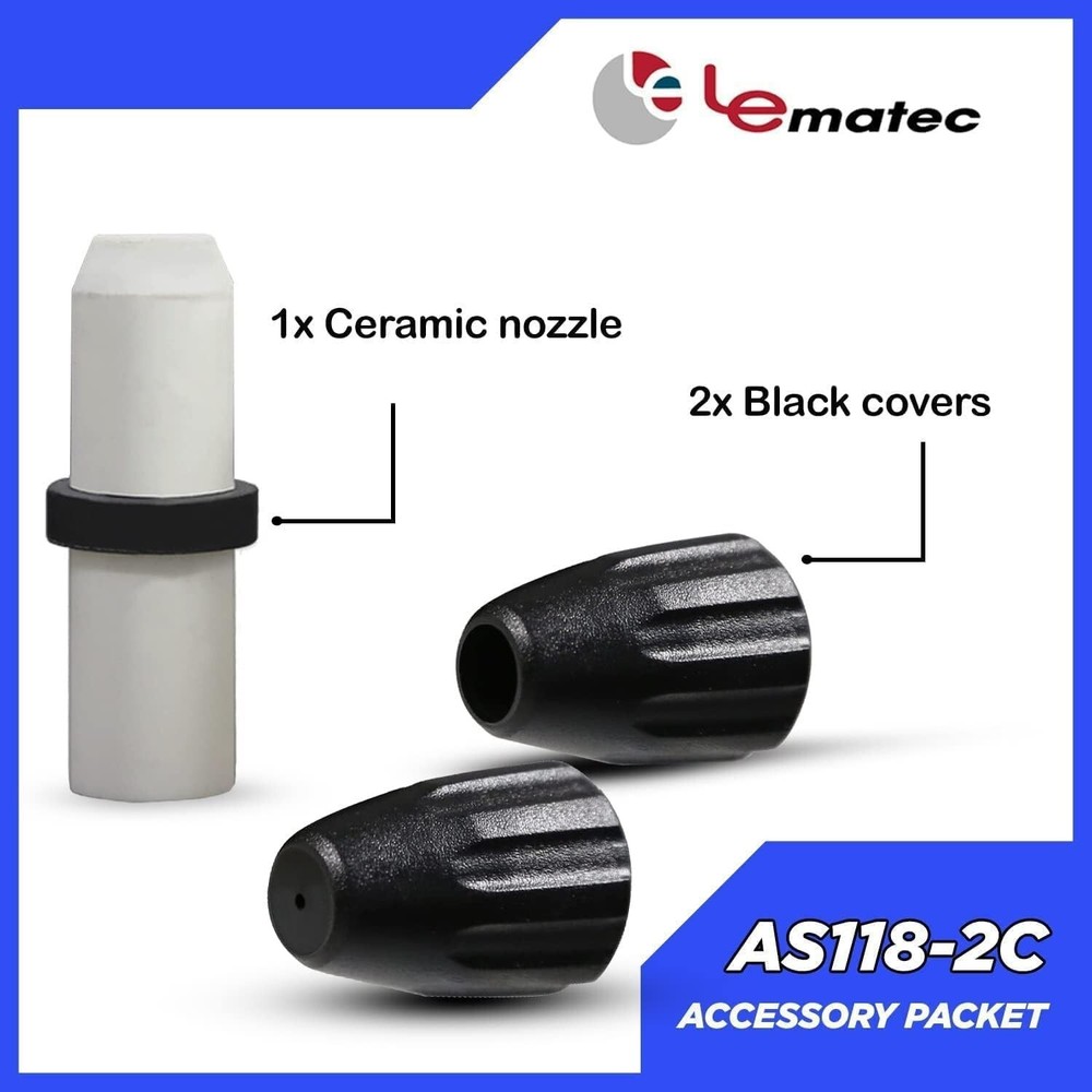 Complete AS118 Sandblaster Accessory Kit: Ceramic Nozzle, Dust Covers Included