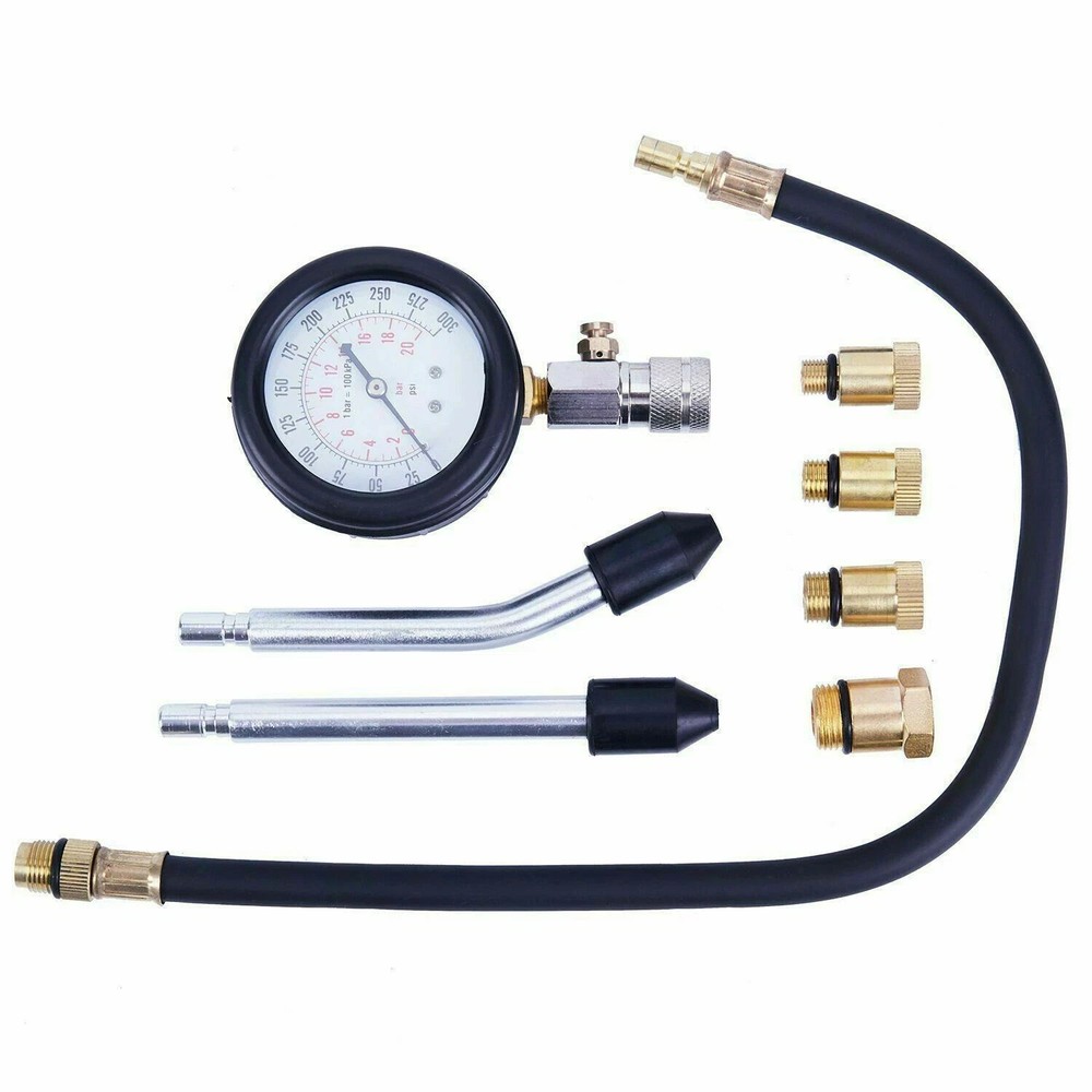 Engine Cylinder Compression Gauge Tester Kit Gas Engine Diagnostic Testing Tool