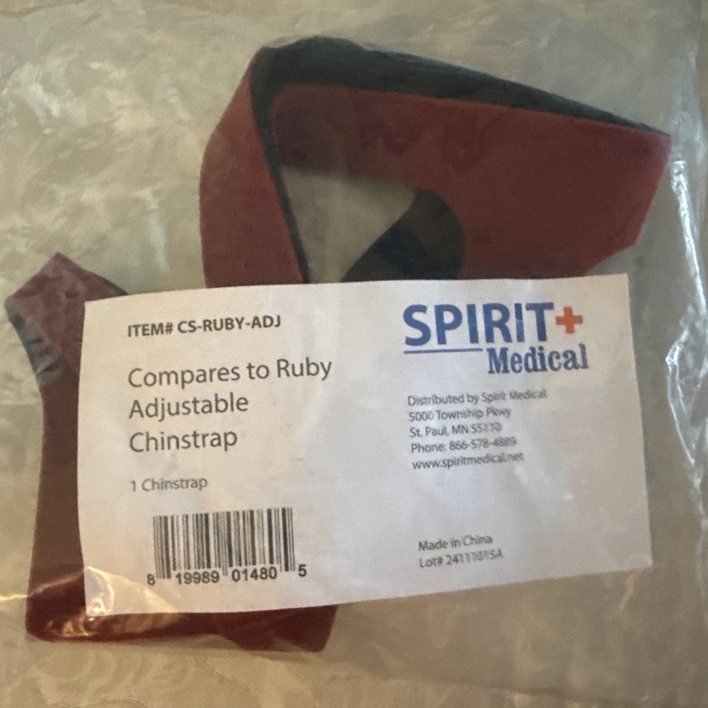 Ruby ADJUSTABLE Style Chinstrap for CPAP Therapy Bands Standard | Extra Large