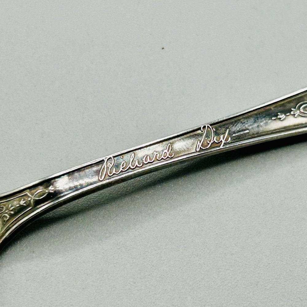 Silent Film Star RICHARD DIX Sterling Silverplate Spoon w image & signature