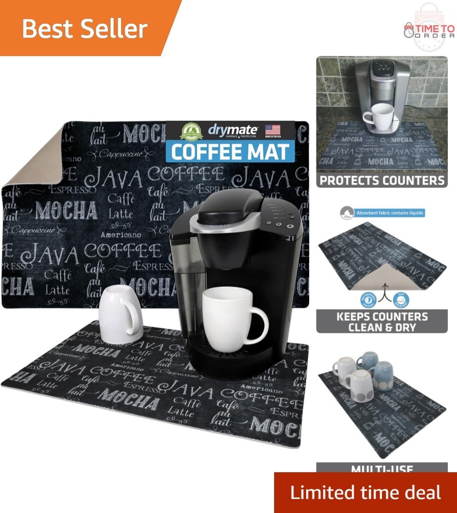Coffee Maker Mat Silicone Waterproof Counter Protector Absorbent Reusable