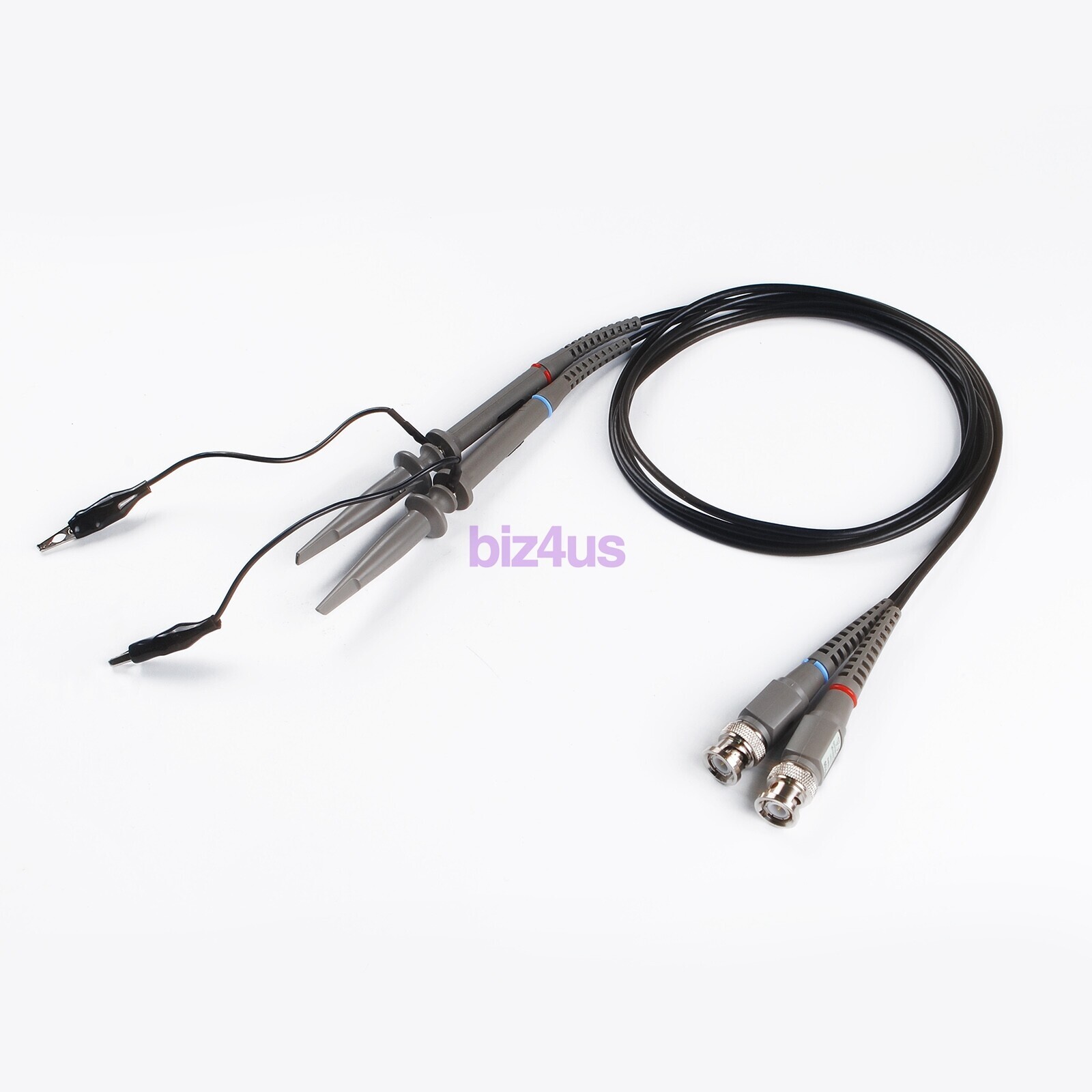 2xFor BNC Oscilloscope Probe Kit P6100 100MHz 1X 10X Precision Scope Clip Probes