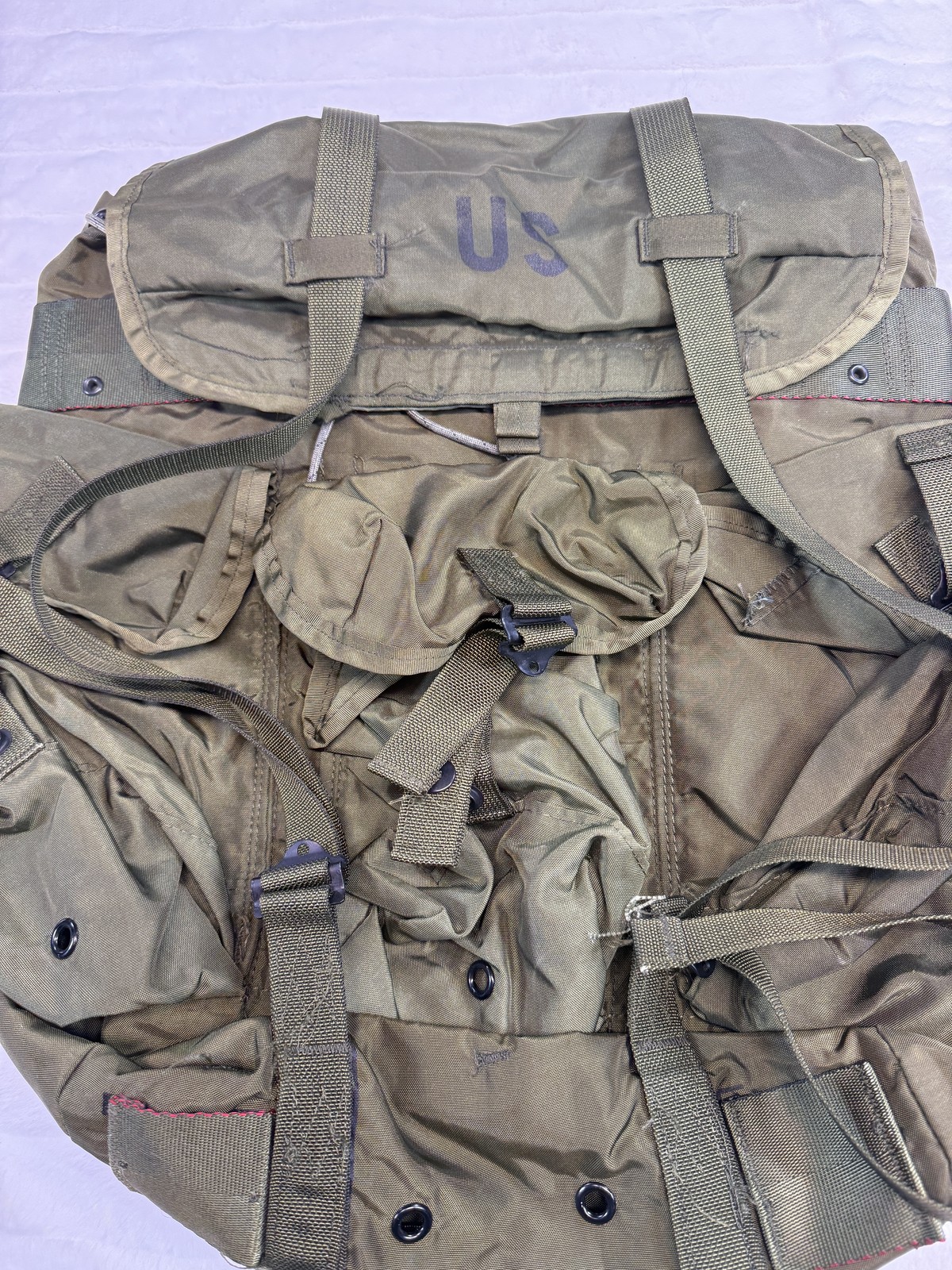 Vintage US Military ALICE Field Pack Medium Nylon Combat Backpack Army OD Green