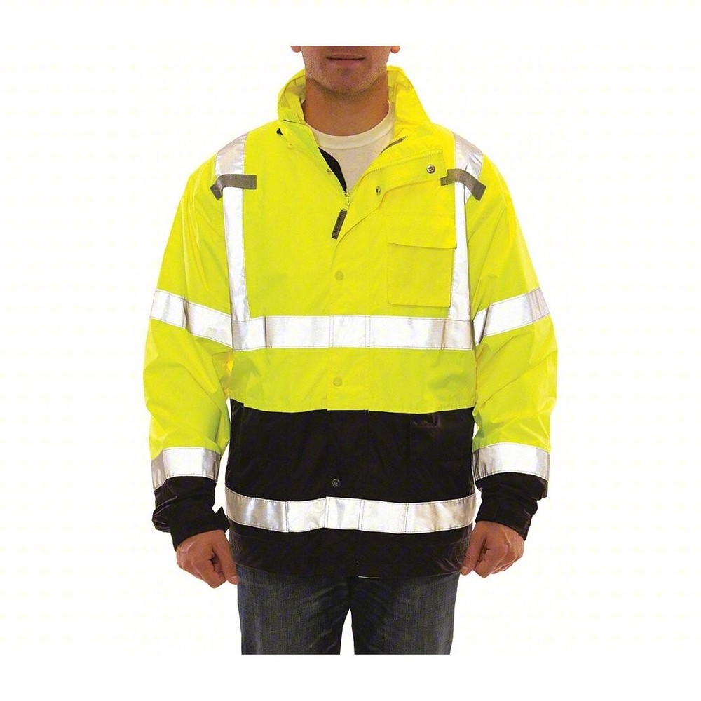 NWT HIGH VISIBILITY SAFETY Jacket Hood L