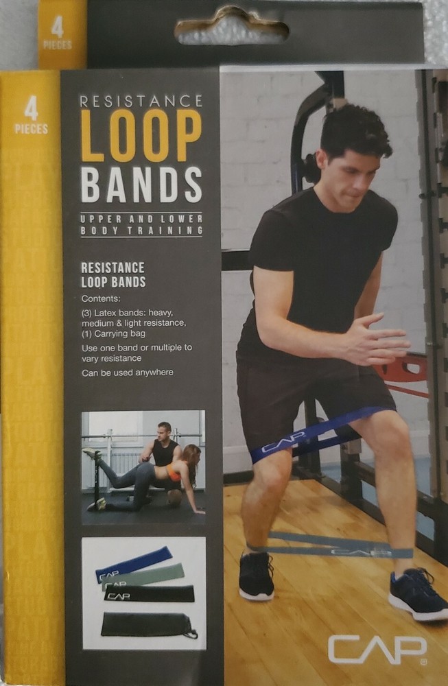 Cap: Resistance Loop Bands Upper and Lower Body Training 4pc