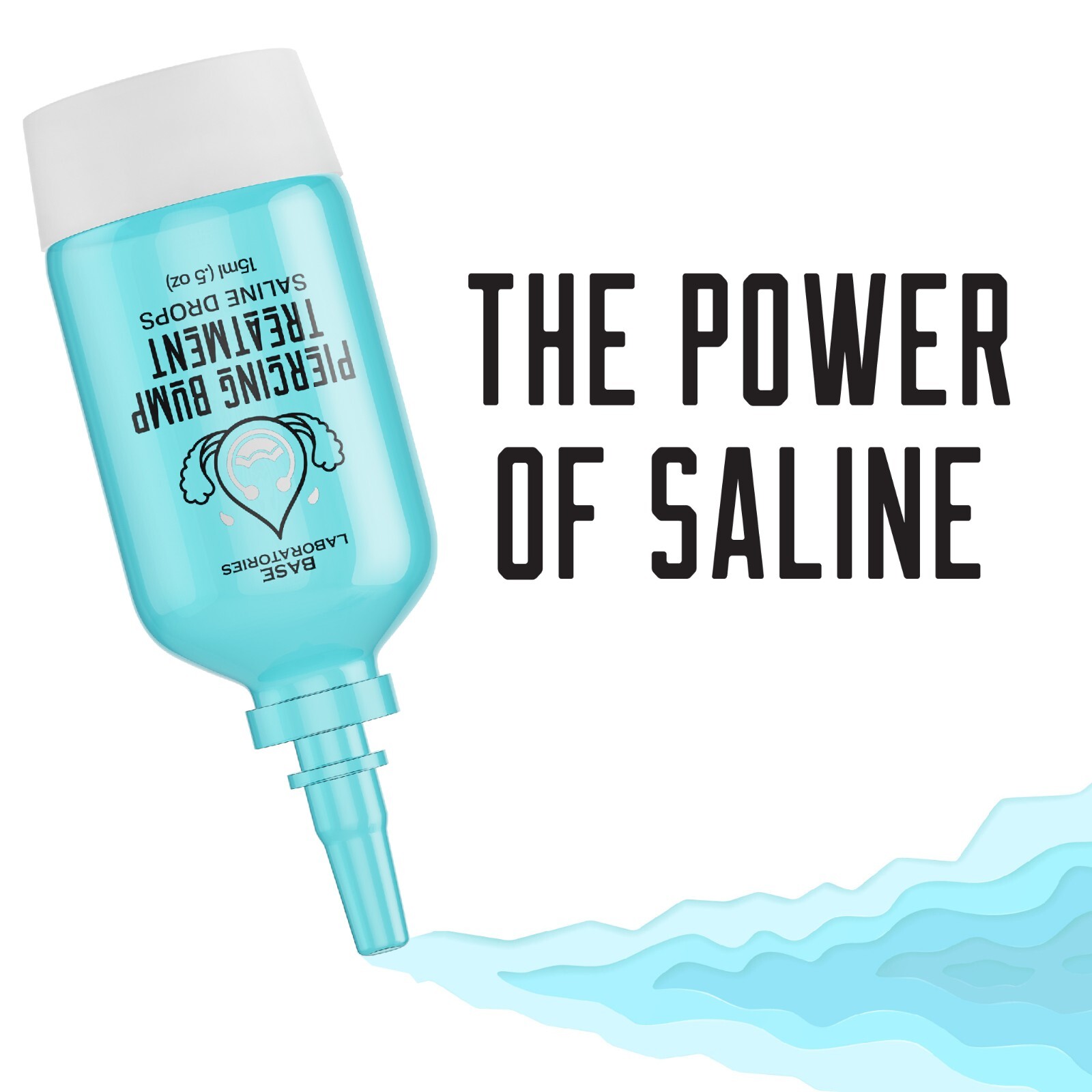 Base Labs Piercing Bump Treatment Saline Drops | Keloid Removal Drops | 15ml