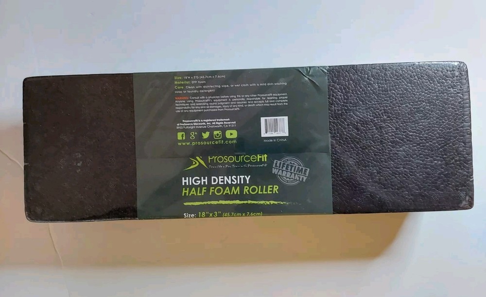 ProsourceFit High Density Halfround Foam Rollers For Pilates,Yoga & Stretchin