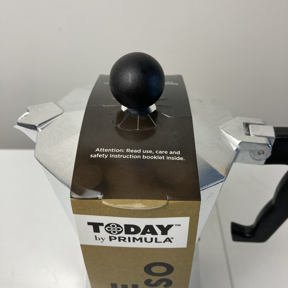 Primula 6 Cups Silver Machine a Espresso Maker Tes-3306 Aluminum