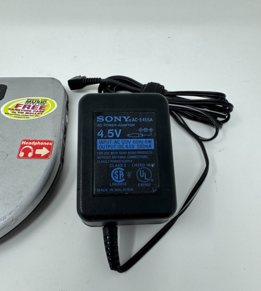 Sony CD Discman D-E706CK Portable CD Player Optical Out! + Power Tested Working