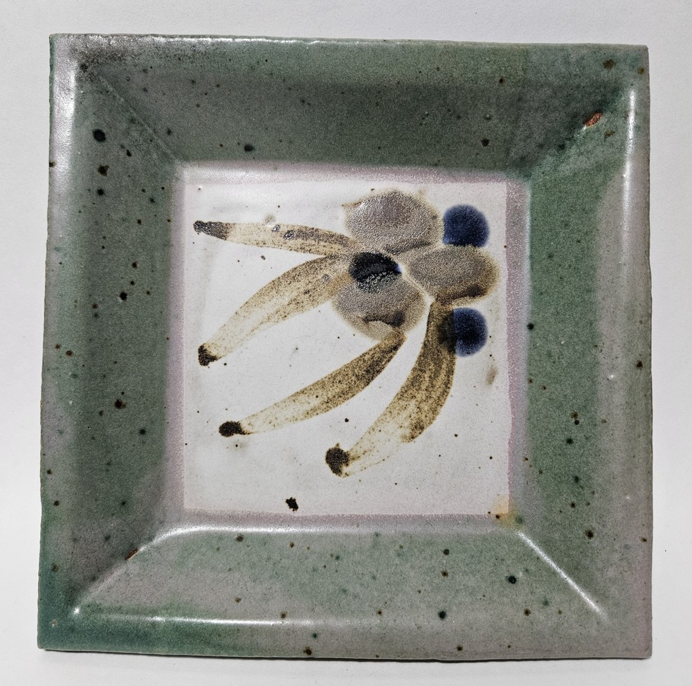 Studio Pottery Art Square Trinket Dish