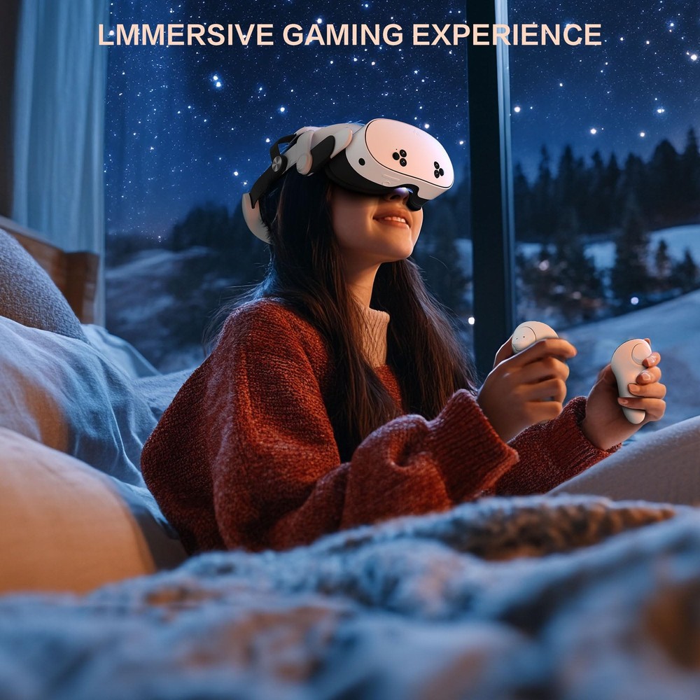 Head Strap for Oculus Meta Quest 3/3S with Battery, Adjustable VR with -Click...