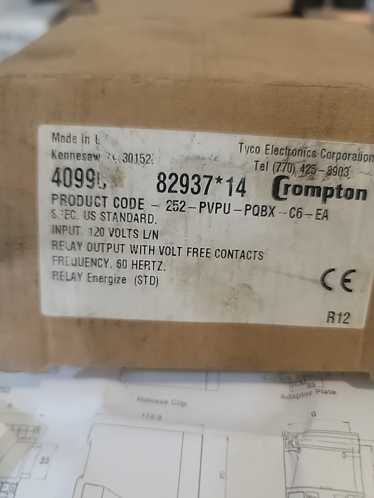 Crompton Delay Relay 252-PVPU 120V,60Hz