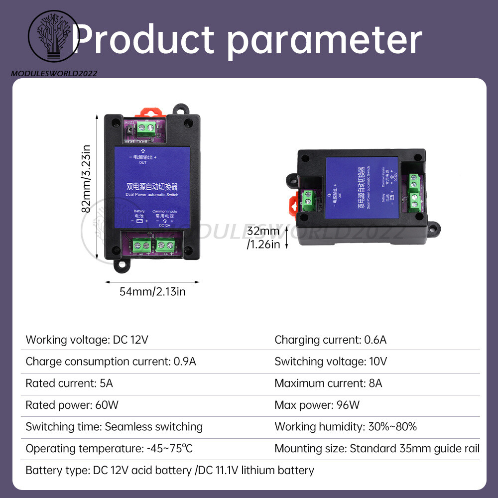 Dual Power Automatic Switcher UPS Emergency Power Failure Auto Transfer Switch