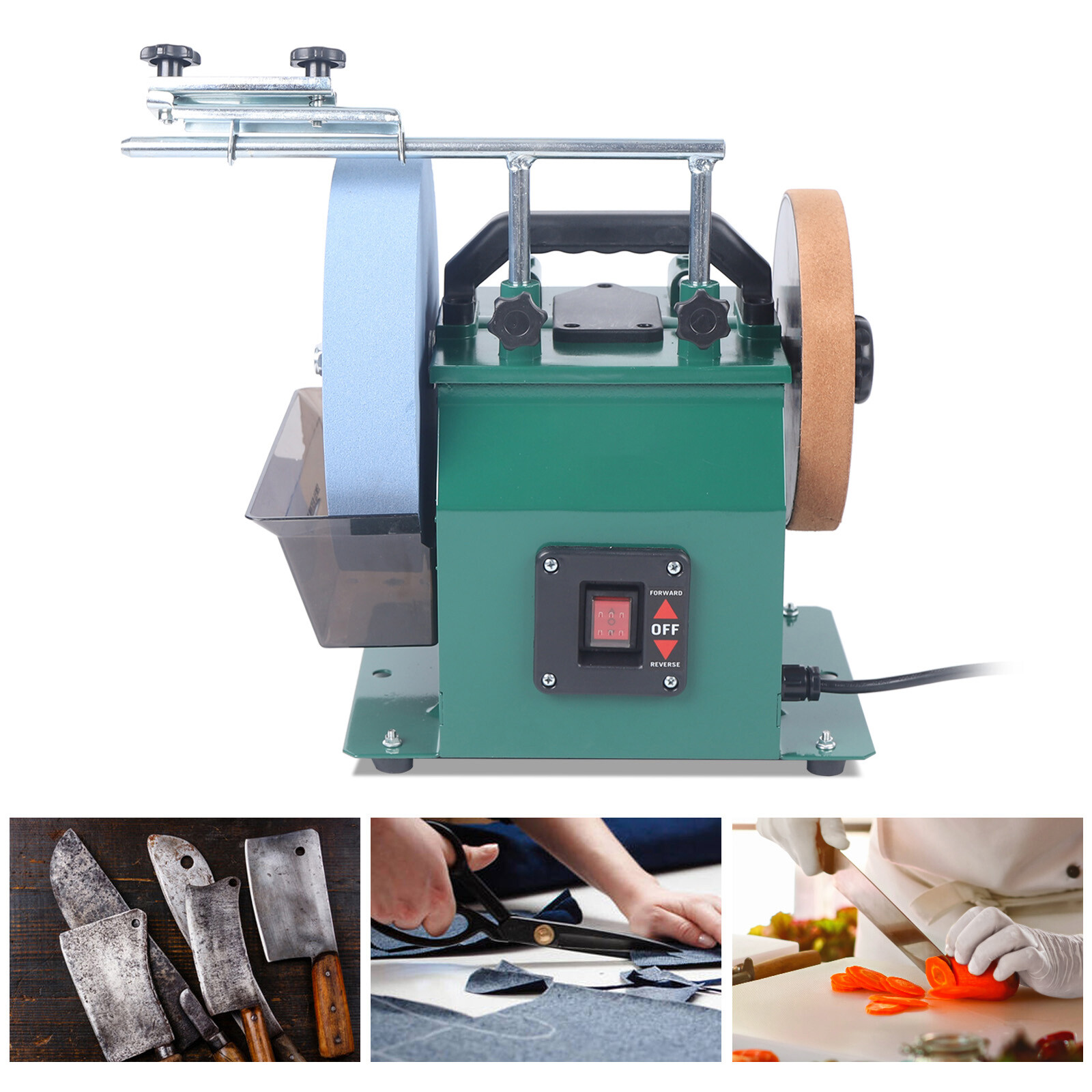 Electric Knife Sharpener Water-cooled Grinder Bench Wet Stone Grinding Machine