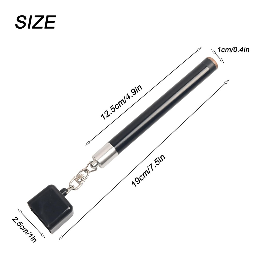 2-in-1 Billiard Pool Cue Chalk Holder with Cue Tip Scuffer Tool Accessory