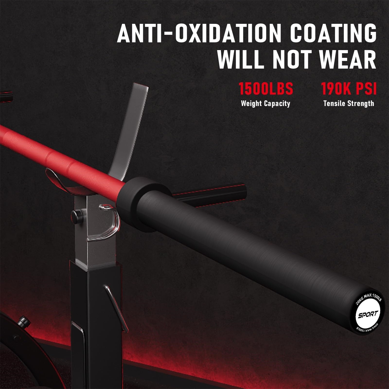 7FT Olympic Barbell, Weight Bar For Weightlifting and Powerlifting 45lb New