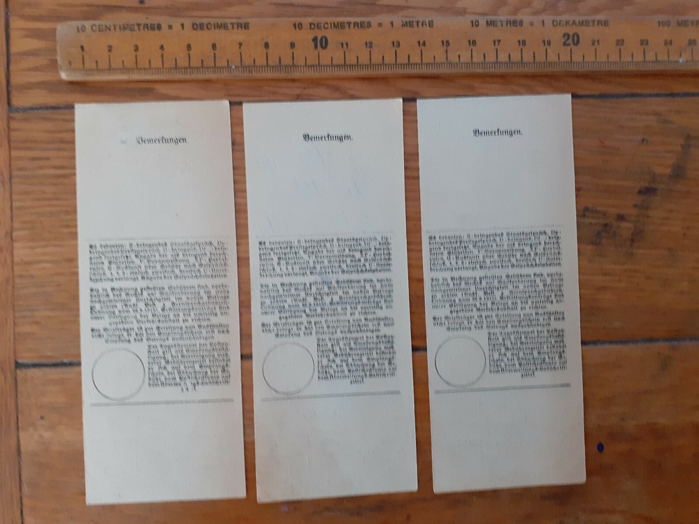 c1919 German message slips?