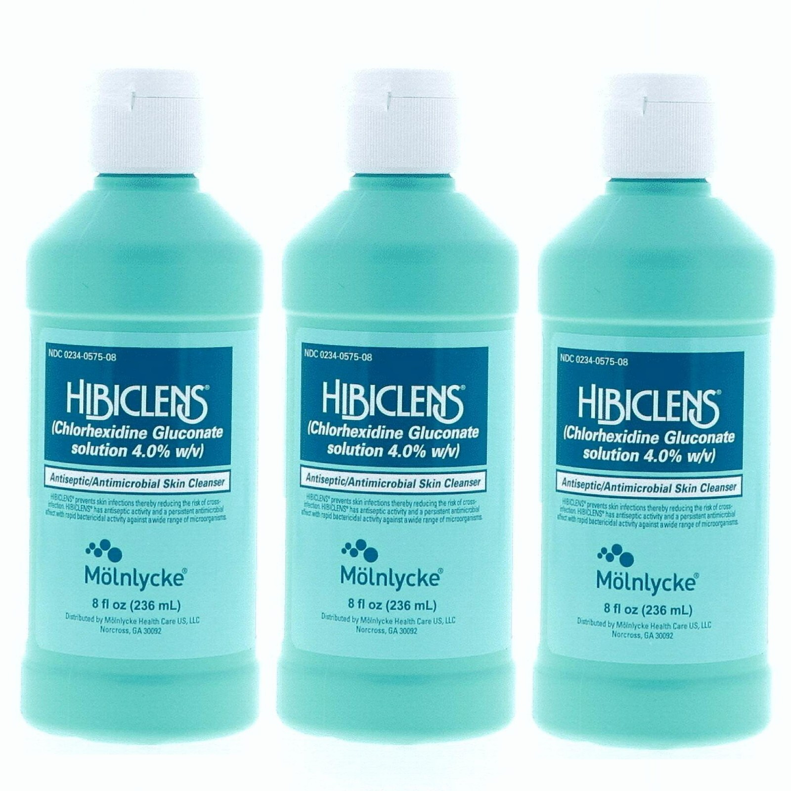 3 Pack Hibiclens Antiseptic Antimicrobial Skin Cleanser Soap, 8 oz