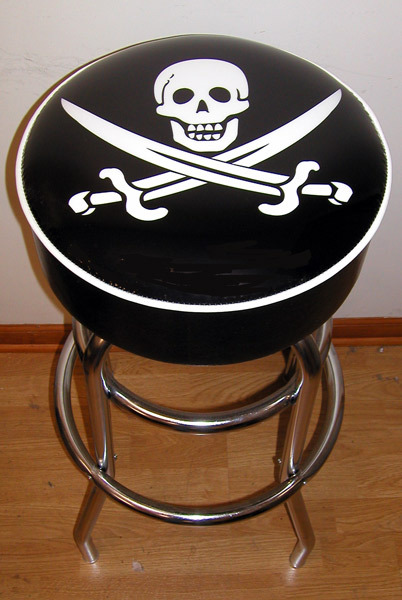 Skull and Swords Pirate Flag Bar Stool Stools