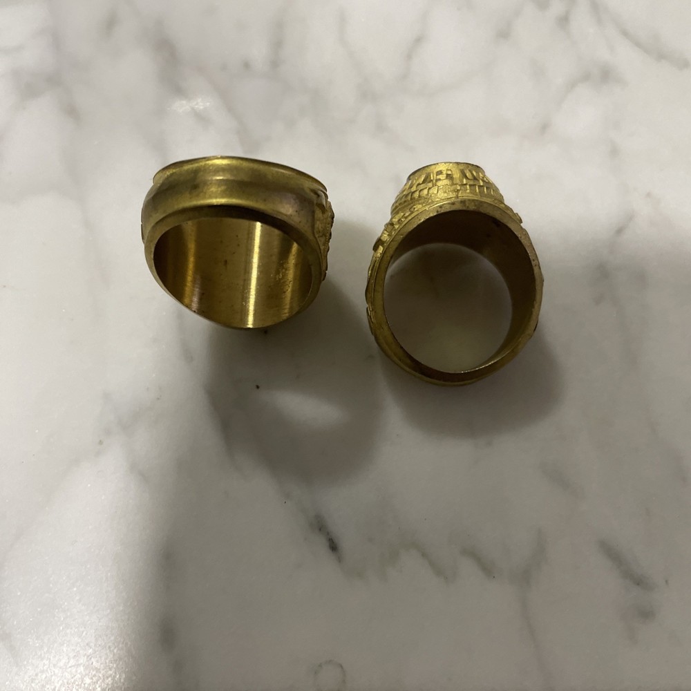 2 VTG Solid Brass Navy Ring Castings