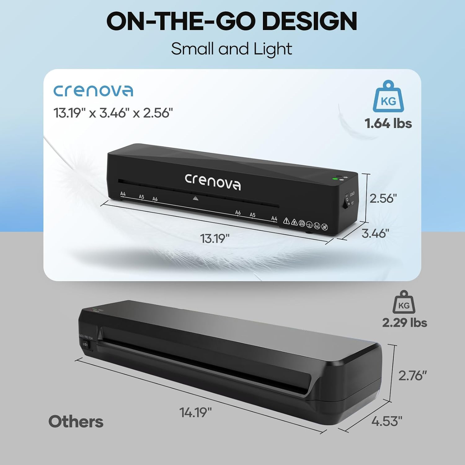 Laminator Machine with 10 Laminating Sheets, A4 Laminating Machine Hot & Cold wi