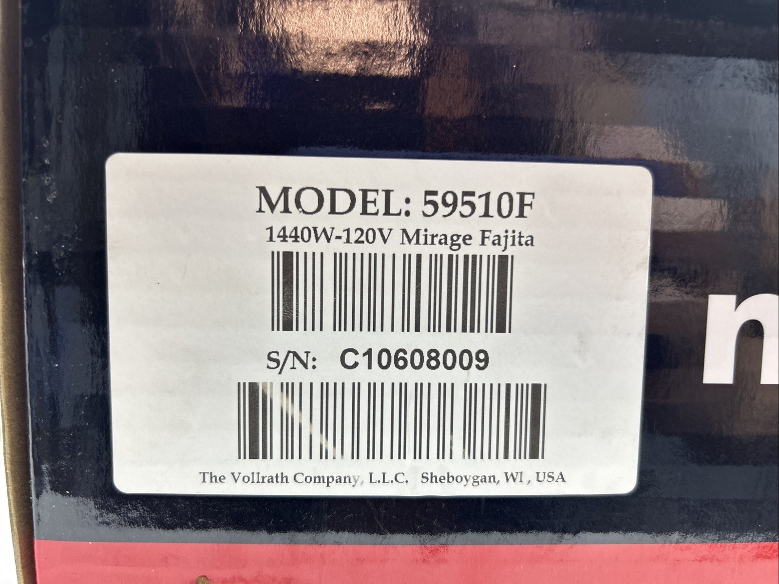 Vollrath Mirage Fajita 59510F Commercial Grade Induction Griddle Heater 1440W