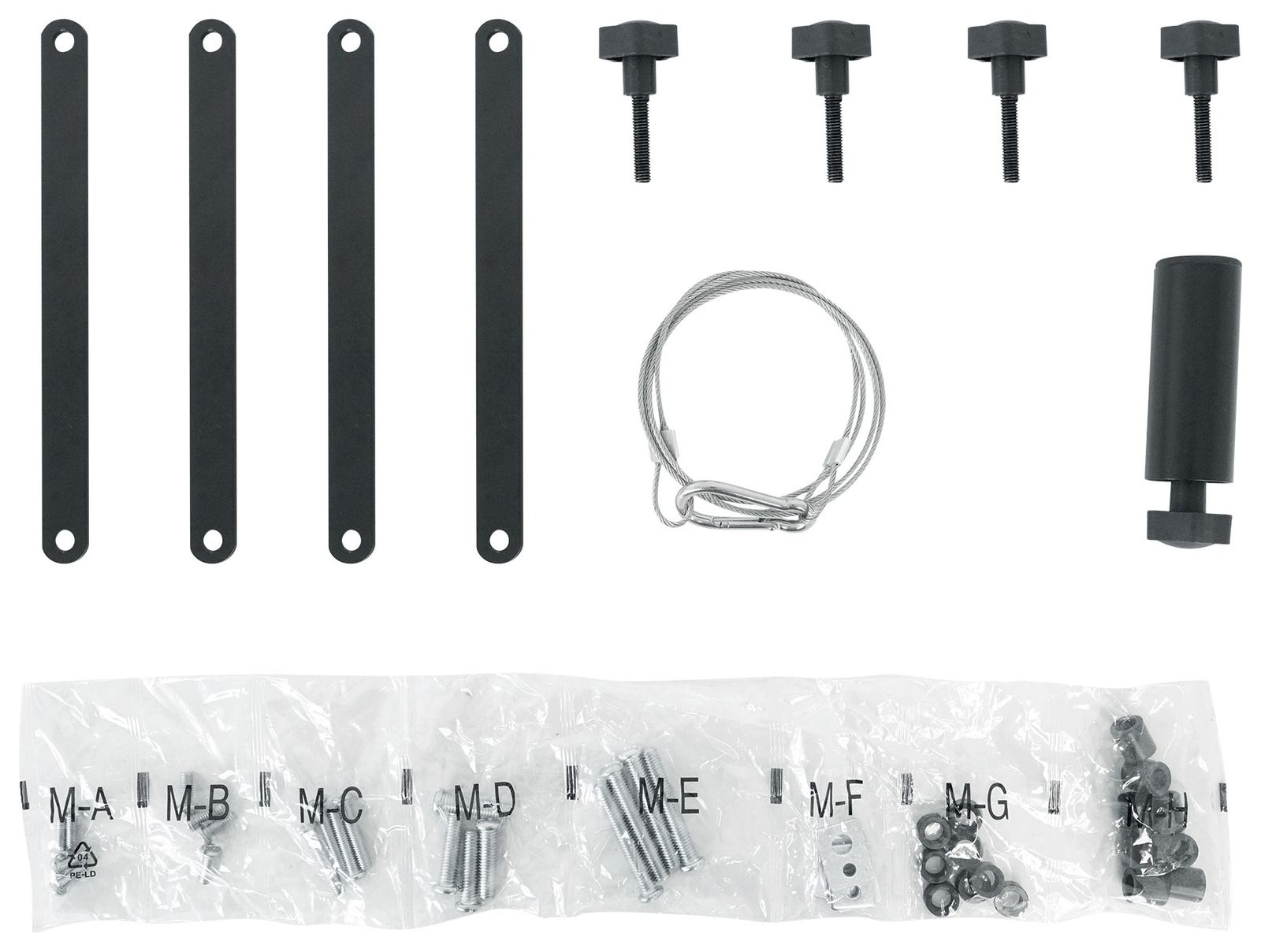 2) Rockville RTP33-TV Black Totem DJ Speaker/Lighting Stands+Detachable TV Mount