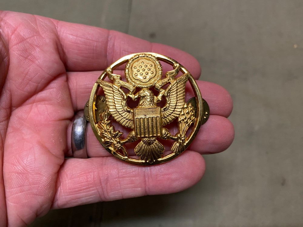 ORIGINAL WWII US ARMY OFFICER M1938 CRUSHER FIELD CAP EAGLE INSIGNIA