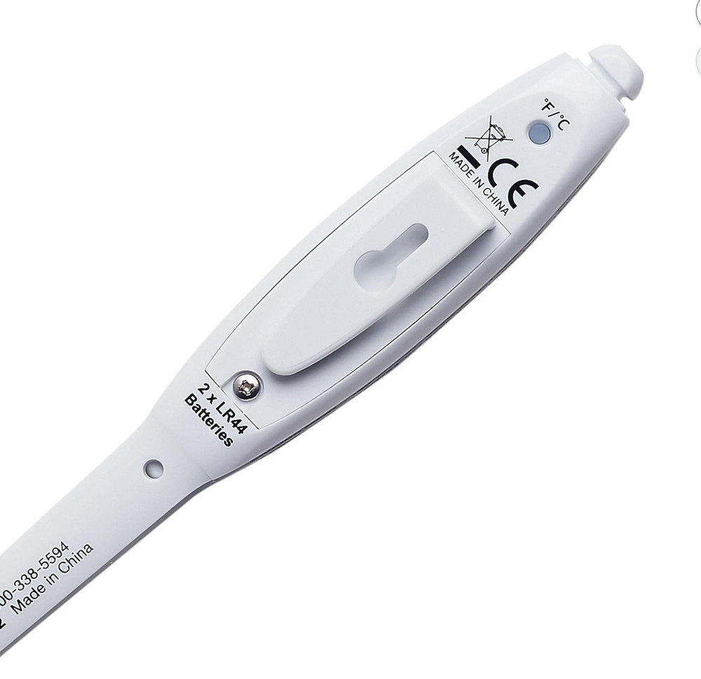 CDN Waterproof Thin Tip Thermometer,White 3.5" Stem