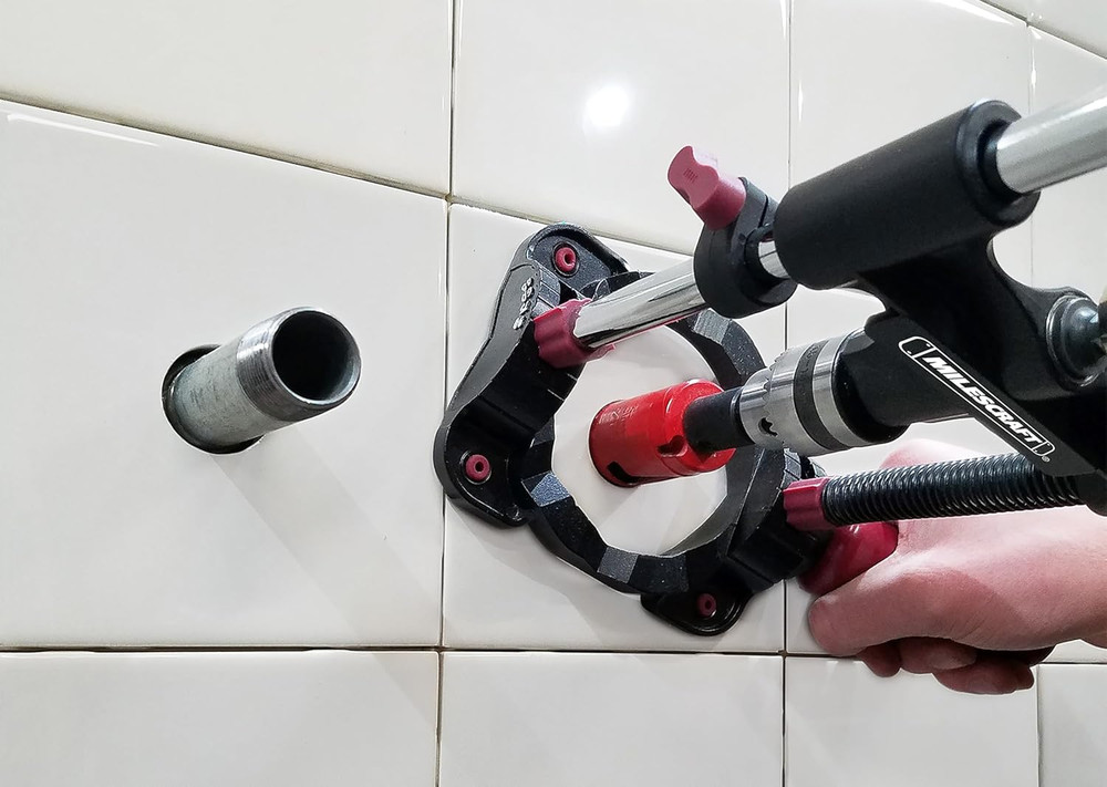 Portable Drill Guide Jig Adjustable Drilling Attachment 3/8 Chuck