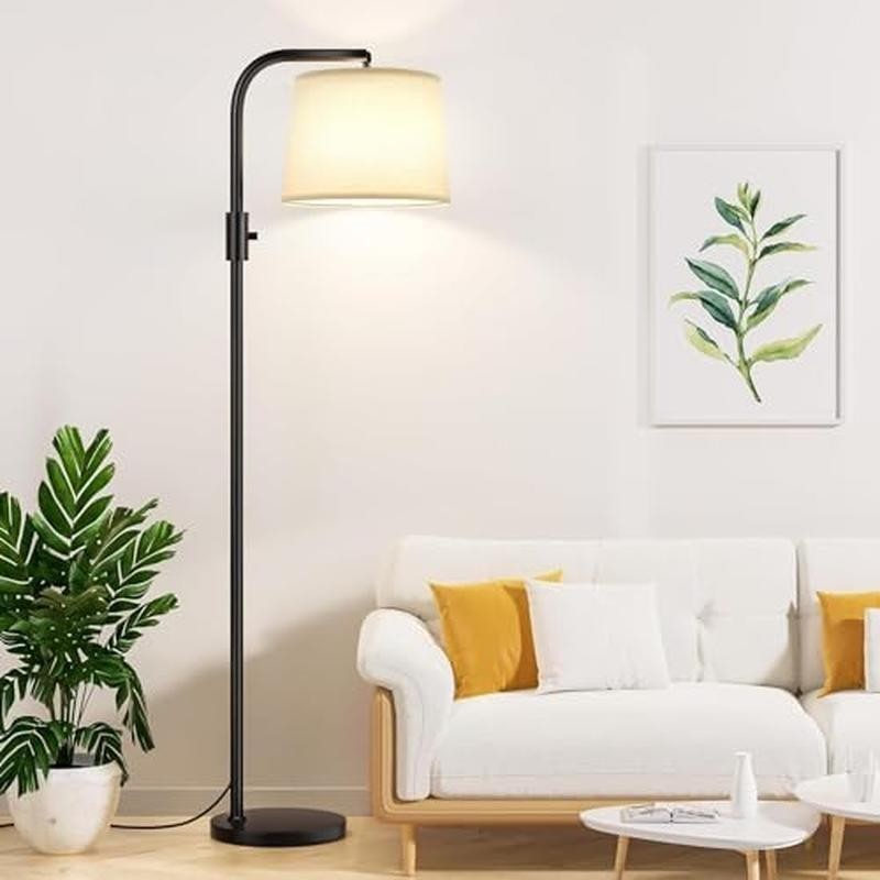 Dimmable Floor Lamp Adjustable Head 9W LED Brightness Control Reading Lighting