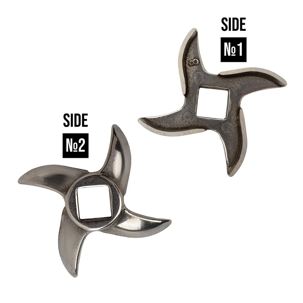 Universal Stainless Hand Grinder Blade - Size #8 - Replacement Metal Silver