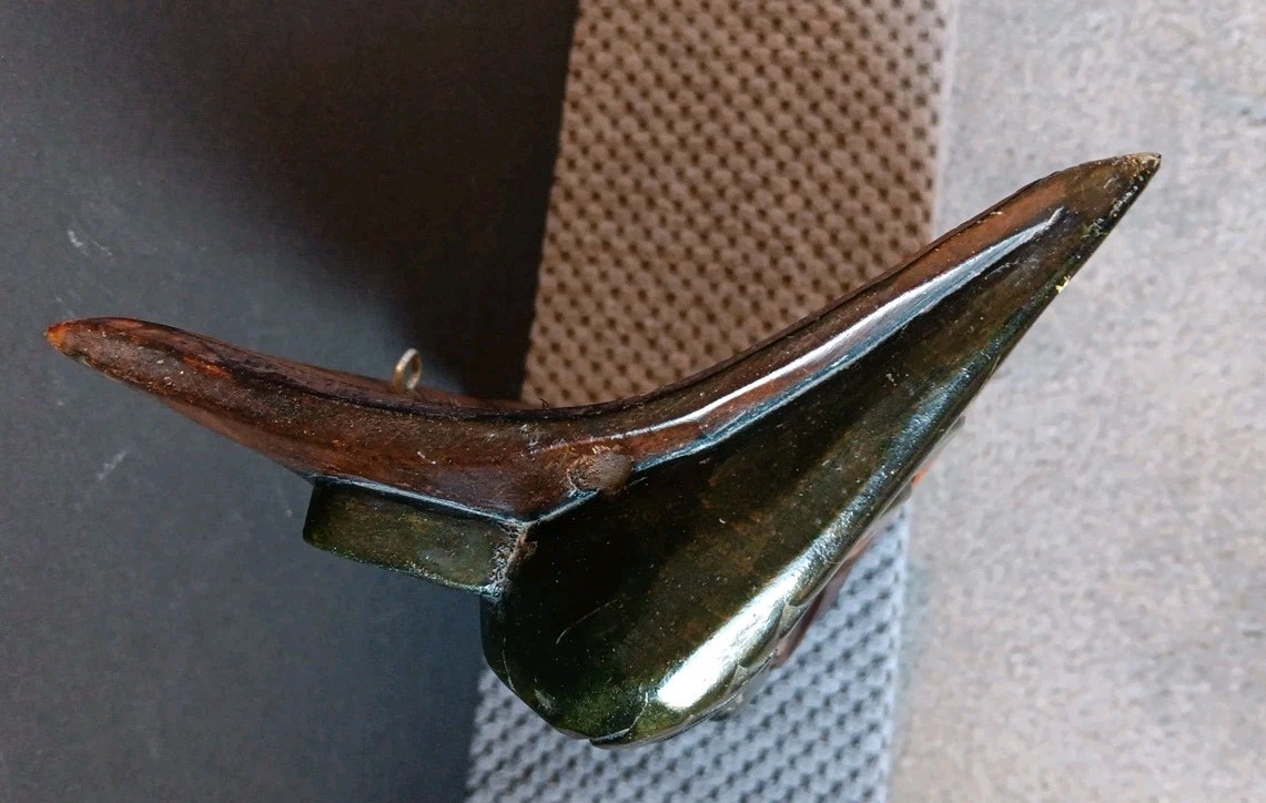 Handcarved Painted Tribal Aztec Mayan Wall Hanging 9x6 With Lizard, Iguana 3D