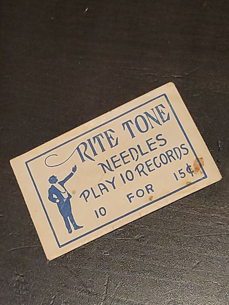 Gramophone phonograph needle packet rite tone empty