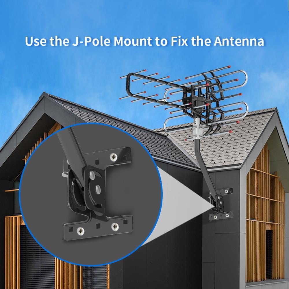 990 mile HDTV 1080P Outdoor Amplified Digital TV Antenna Rotor 360° UHF/VHF Home