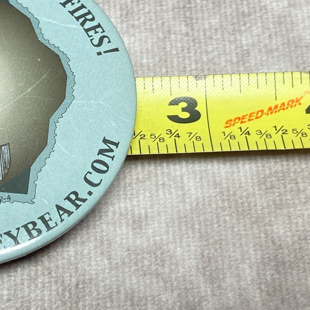Vintage Smokey Bear Help Prevent Wildfires Button Pin